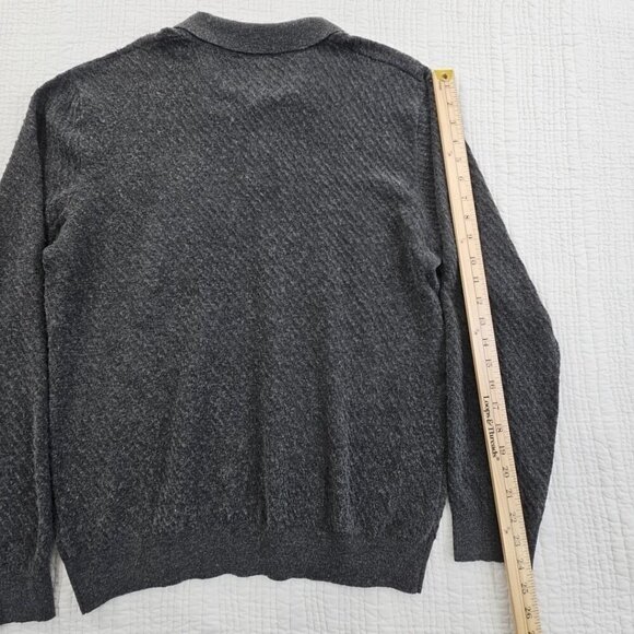 Tahari Wool Blend Sweater Men's Medium Grey Long Sleeve Pullover NWT MSRP $70 - Picture 14 of 16